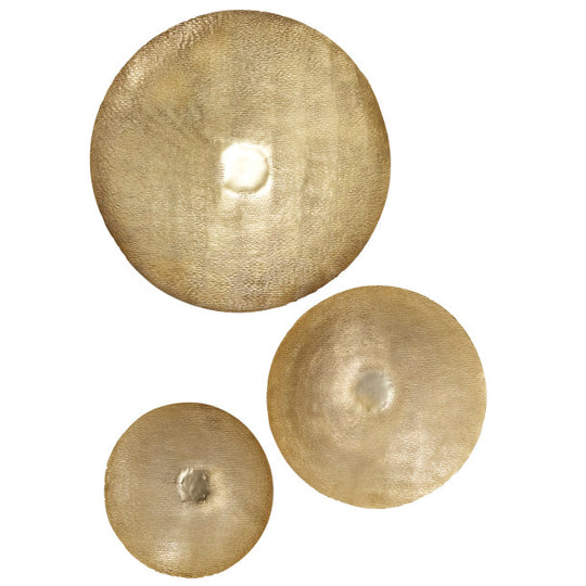 XL Hammered Metal Plates Wall Decor Set