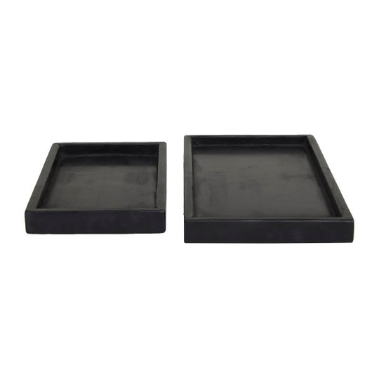 Slim Rectangular Marble Tray Set