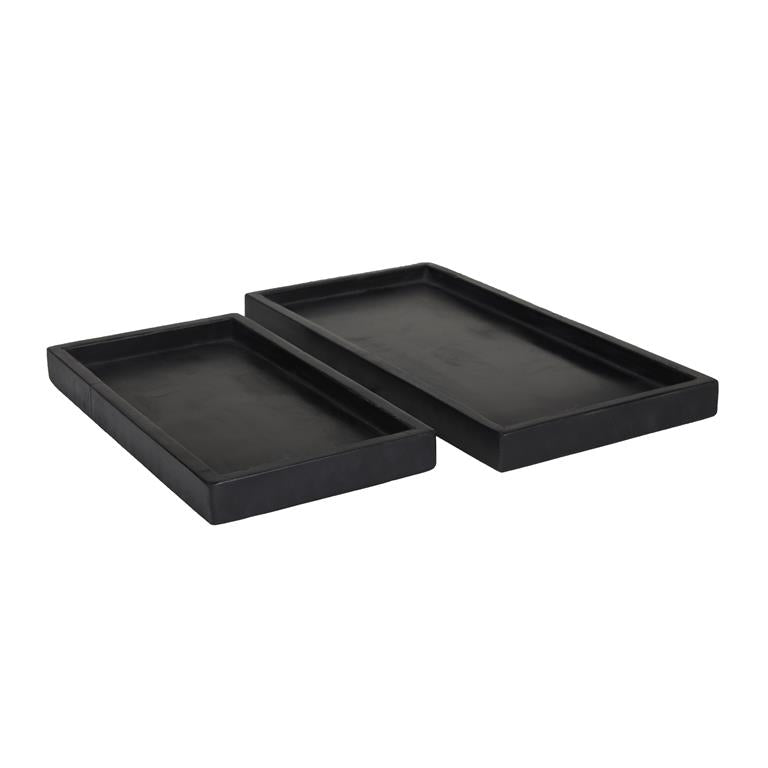 Slim Rectangular Marble Tray Set