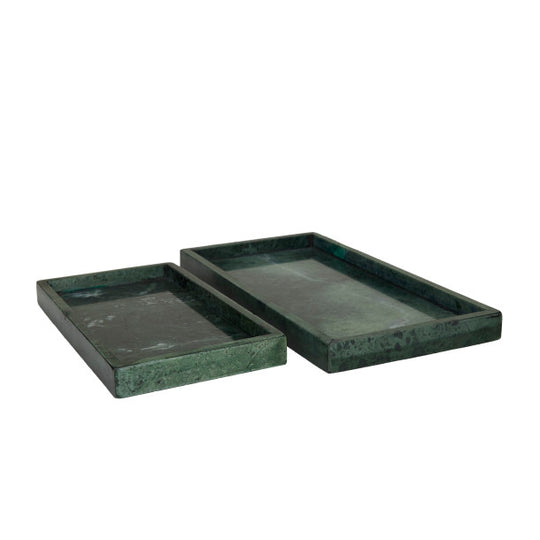 Slim Rectangular Marble Tray Set