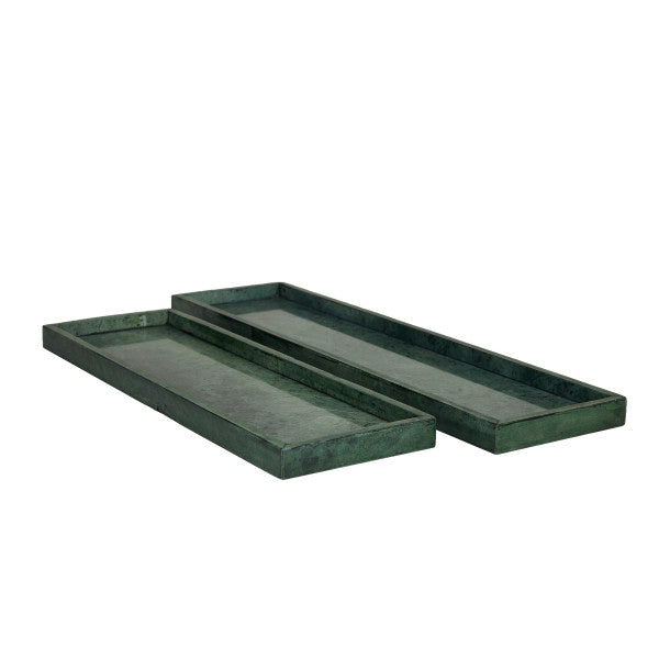 Large Rectangular Marble Tray Set