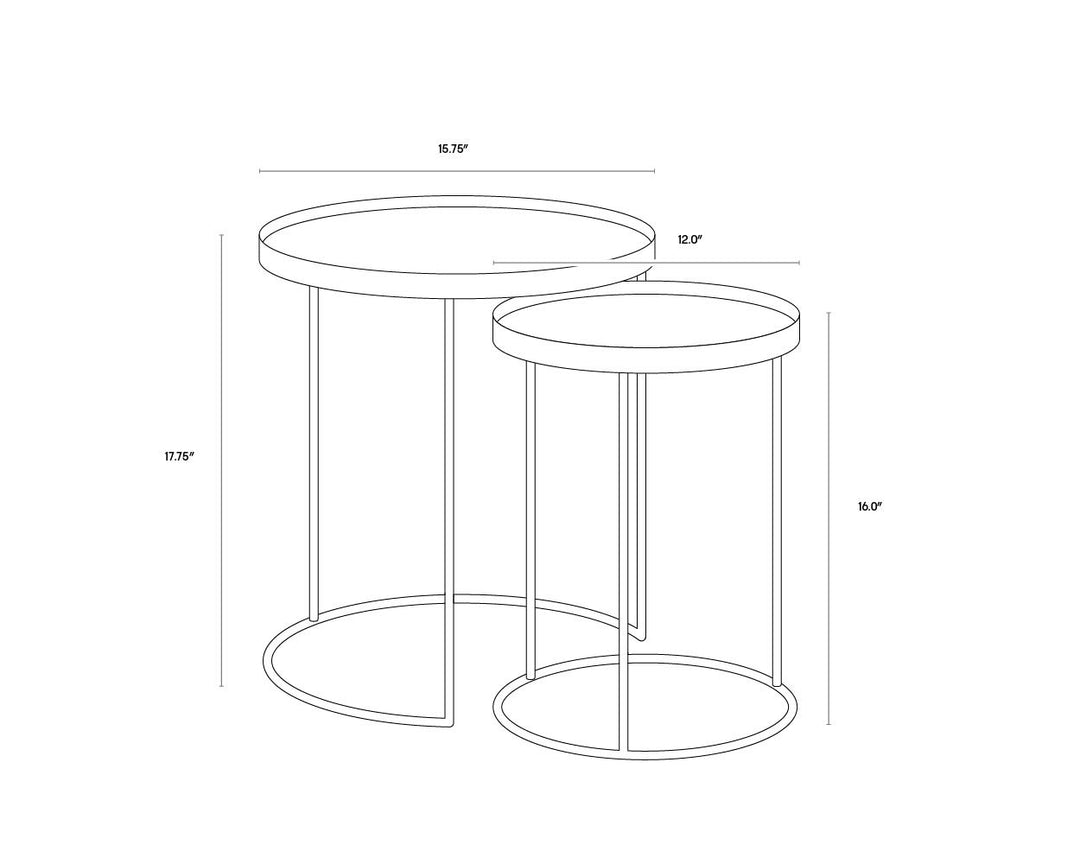 Ellipse Nesting Side Table Set