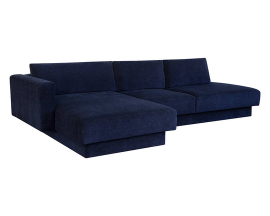 Wrenley Sofa Chaise - Indigo LHF