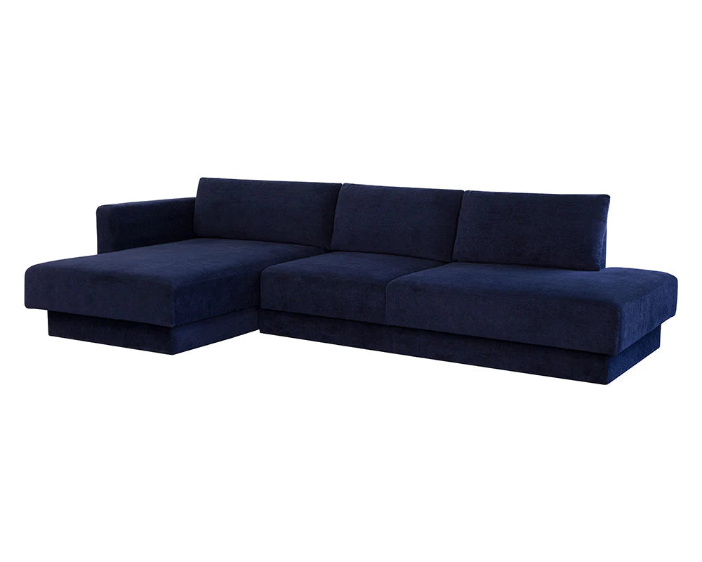 Wrenley Sofa Chaise - Indigo LHF